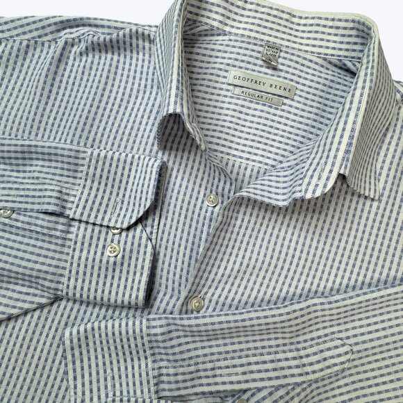 Geoffrey Beene Other - Geoffrey Beene Men's‎ Button Front Long Sleeve 17.5 Large